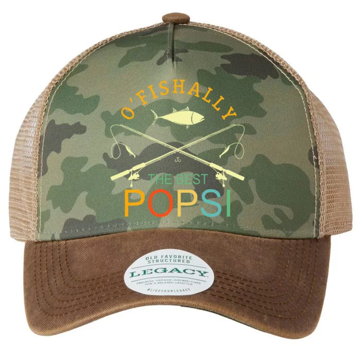 Ofishally The Best Popsi Vintage Fishing Grandpa Legacy Tie Dye Trucker Hat