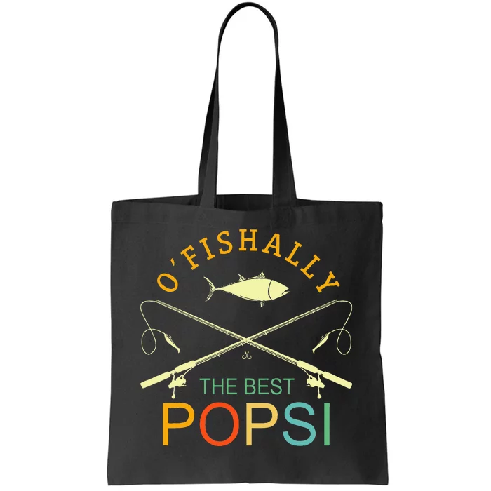 Ofishally The Best Popsi Vintage Fishing Grandpa Tote Bag