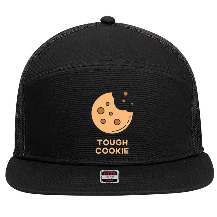 One Tough Cookie Funny Chocolate Chip Cookies 7 Panel Mesh Trucker Snapback Hat