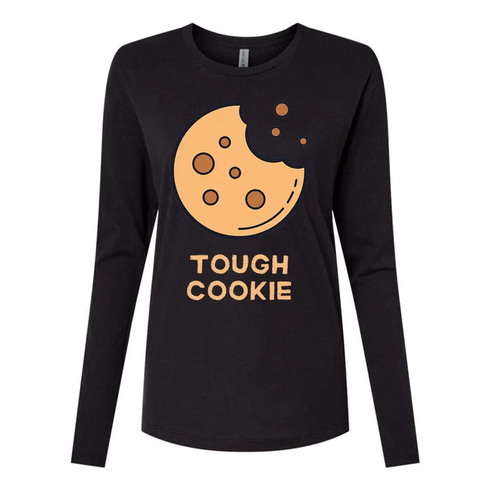 One Tough Cookie Funny Chocolate Chip Cookies Womens Cotton Relaxed Long Sleeve T-Shirt