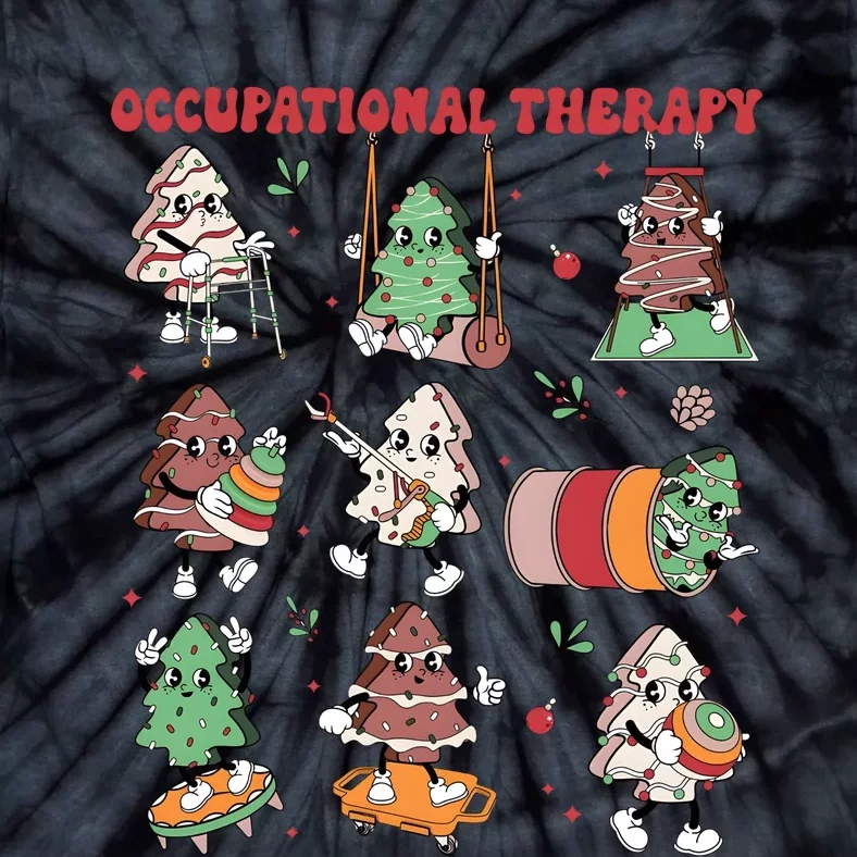 Occupational Therapy Christmas Tie-Dye T-Shirt