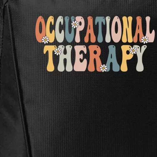 Occupational Therapy Cute Giftot Therapist Ot Month Groovy Retro Cool Gift City Backpack