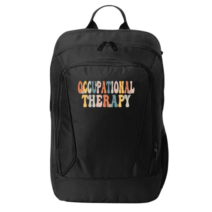 Occupational Therapy Cute Giftot Therapist Ot Month Groovy Retro Cool Gift City Backpack