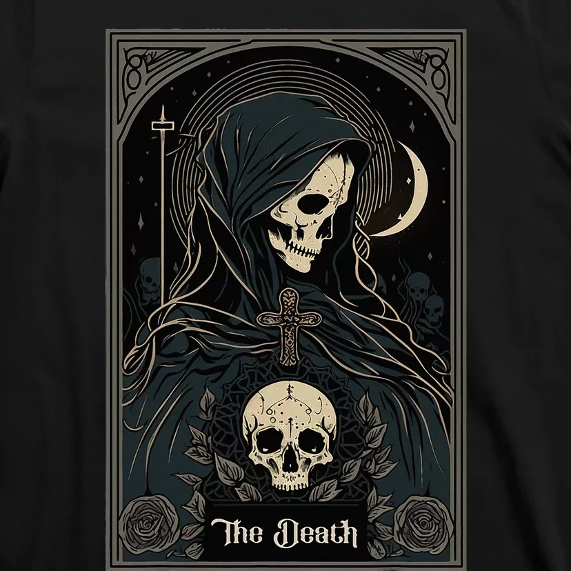 Occult Tarot Card The Death Skeleton Goth Dark Witchcraft T-Shirt