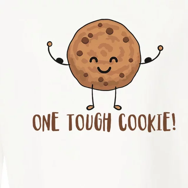 One Tough Cookie Cute Chocolate Chip Cookie With Muscles Cropped Pullover Crew