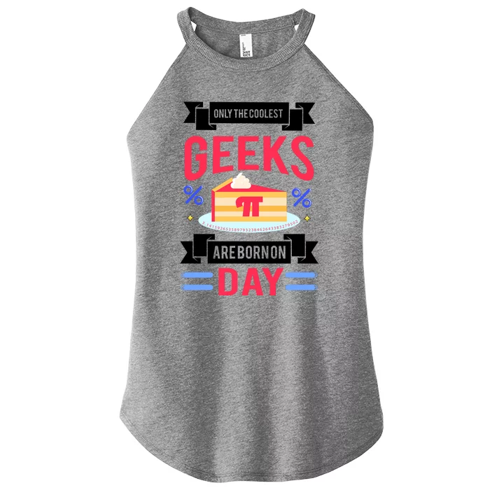 Only The Coolest Geeks Are Born On Pie Day Women’s Perfect Tri Rocker Tank