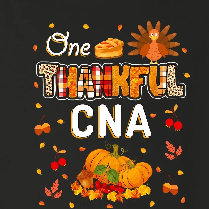 One Thankful Cna Fall Leaves Autumn Cna Thanksgiving Toddler Long Sleeve Shirt