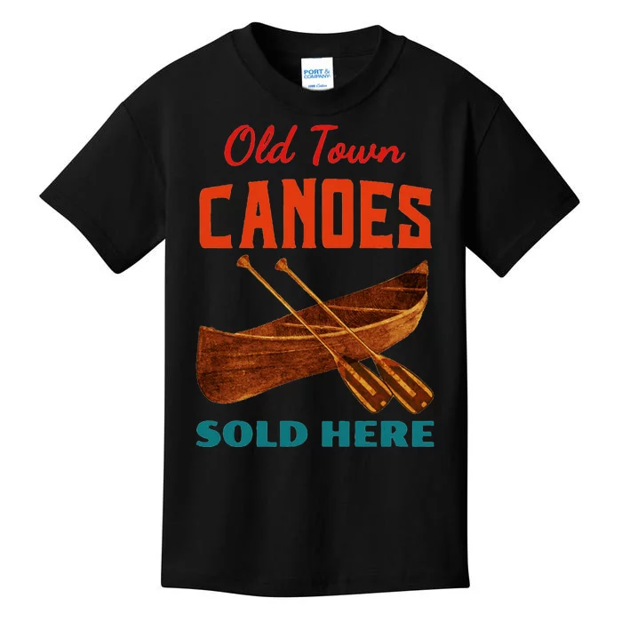 Old Town Canoes Sold Here Vintage Apparel Kids T-Shirt