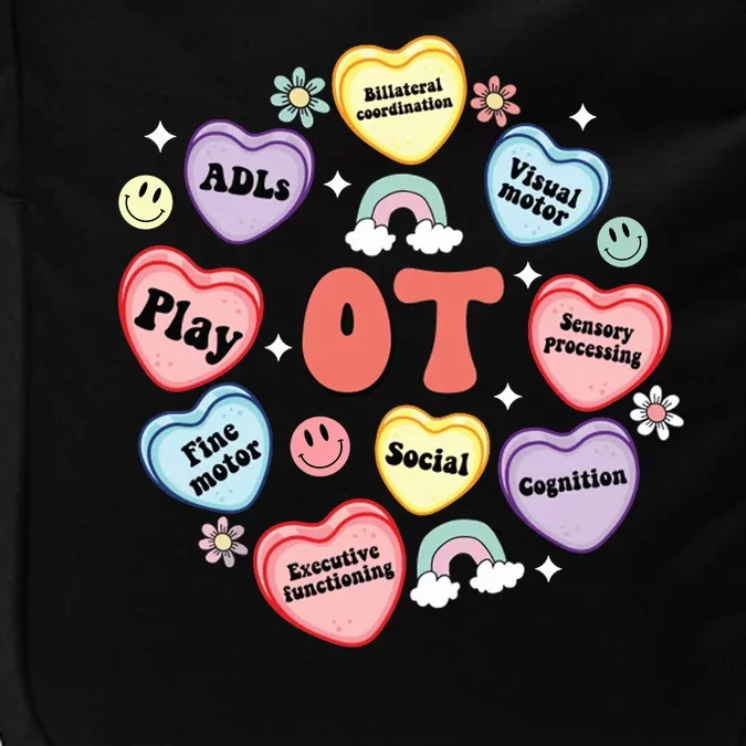 Occupational Therapy Candy Heart Valentines Day Impact Tech Backpack