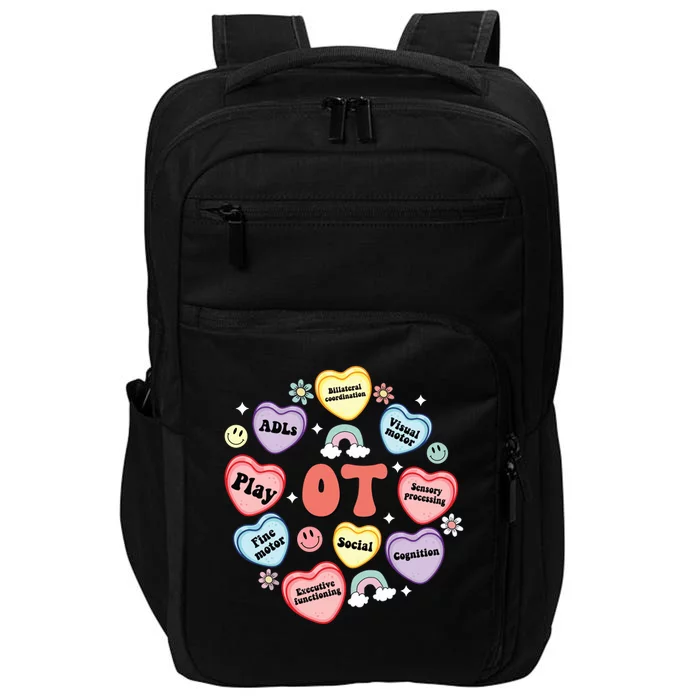 Occupational Therapy Candy Heart Valentines Day Impact Tech Backpack