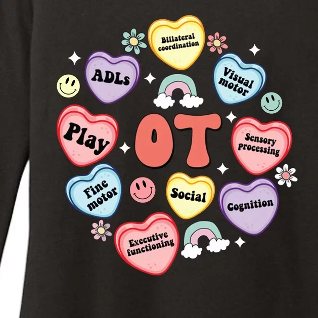 Occupational Therapy Candy Heart Valentines Day Womens CVC Long Sleeve Shirt