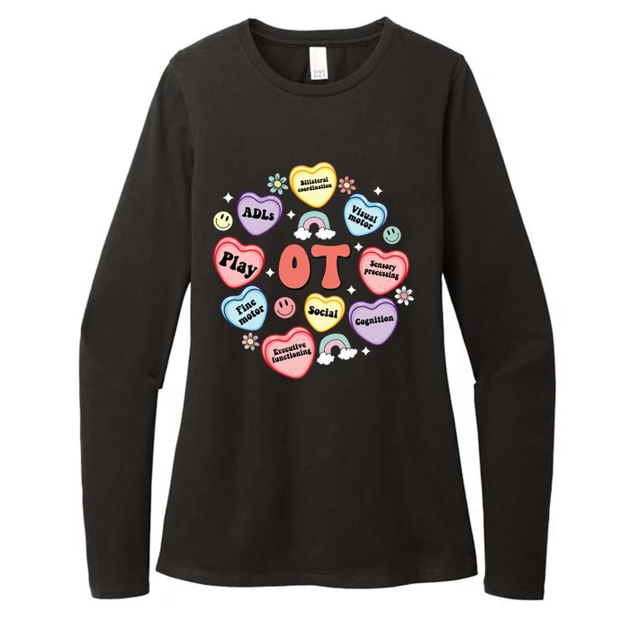 Occupational Therapy Candy Heart Valentines Day Womens CVC Long Sleeve Shirt