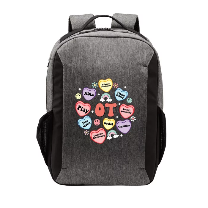 Occupational Therapy Candy Heart Valentines Day Vector Backpack