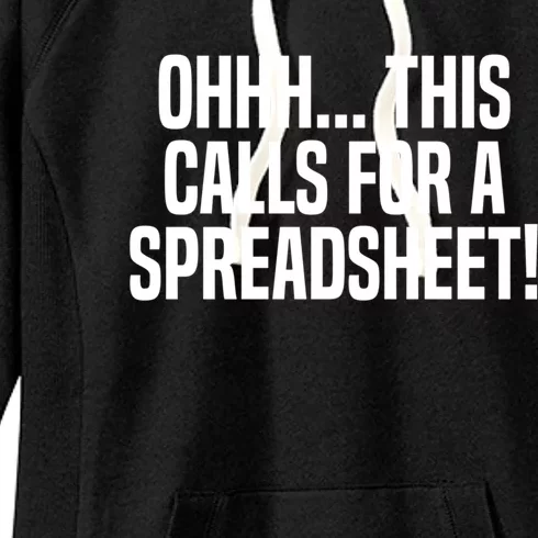 Ohhh This Calls Spreadsheet Actuarial Analyst Actuary Gift Women's Fleece Hoodie