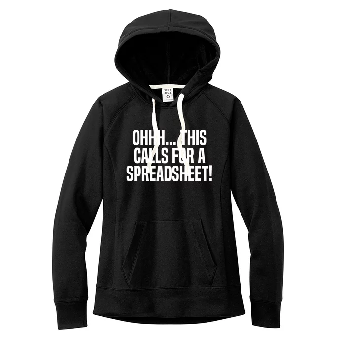 Ohhh This Calls Spreadsheet Actuarial Analyst Actuary Gift Women's Fleece Hoodie