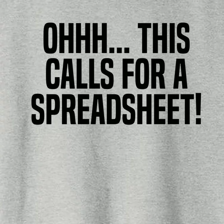 Ohhh This Calls Spreadsheet Actuarial Analyst Actuary Gift Women's Crop Top Tee