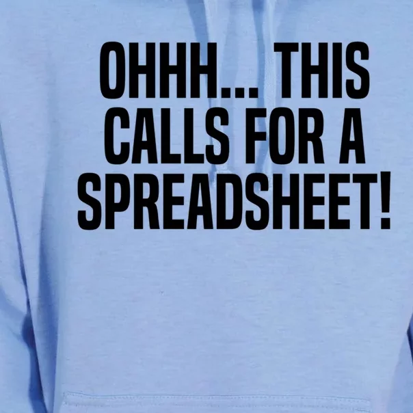 Ohhh This Calls Spreadsheet Actuarial Analyst Actuary Gift Unisex Surf Hoodie