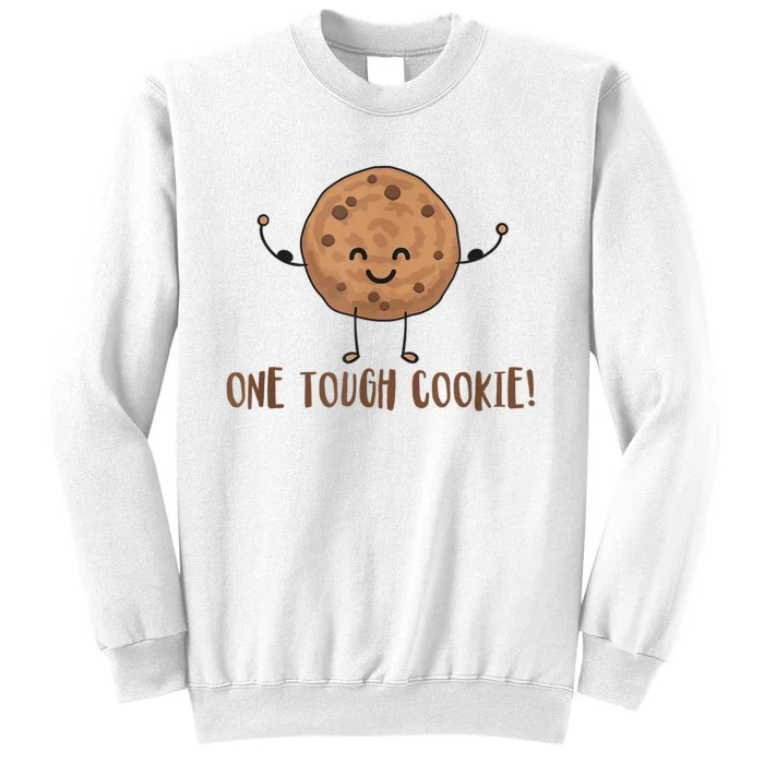 One Tough Cookie Cute Chocolate Chip Cookie With Muscles Sweatshirt