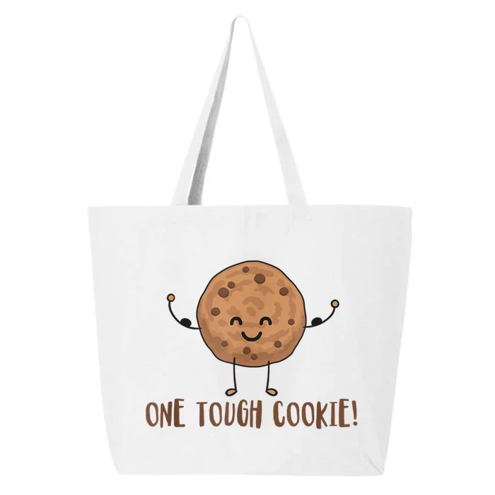 One Tough Cookie Cute Chocolate Chip Cookie With Muscles 25L Jumbo Tote