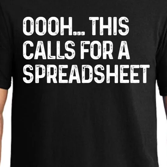 Oooh This Calls For A Spreadsheet Funny Accountant Gift Pajama Set