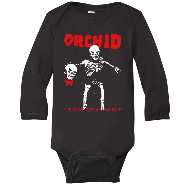 Orchid The Doom Loop World Baby Long Sleeve Bodysuit