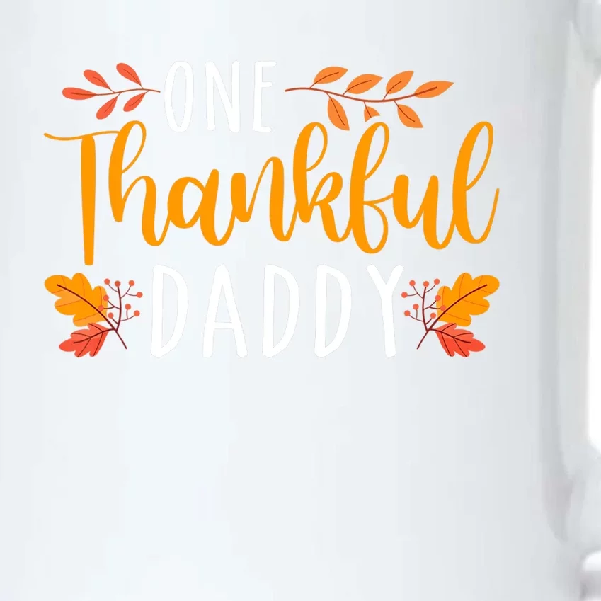 One Thankful Daddy Thanksgiving Day Family Matching Black Color Changing Mug