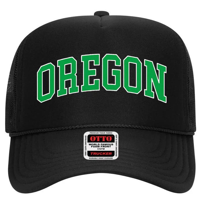 Oregon Throwback Design Classic High Crown Mesh Trucker Hat