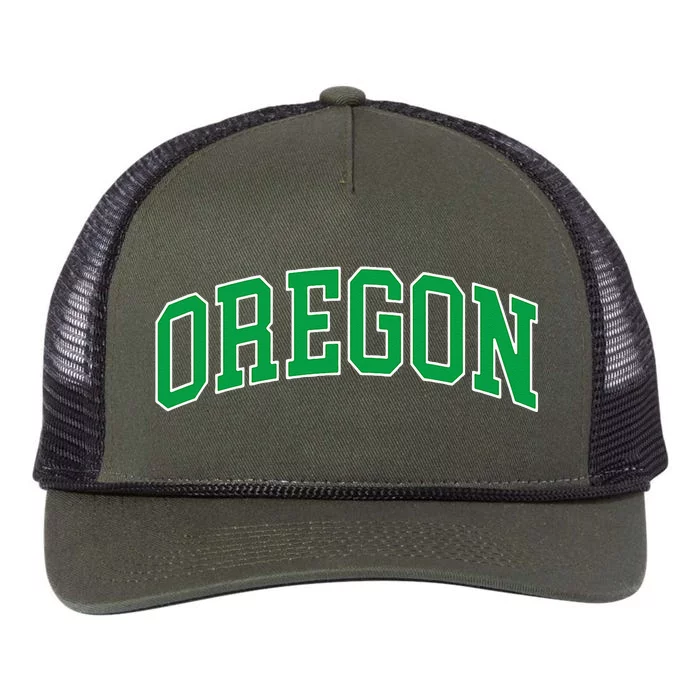 Oregon Throwback Design Classic Retro Rope Trucker Hat Cap