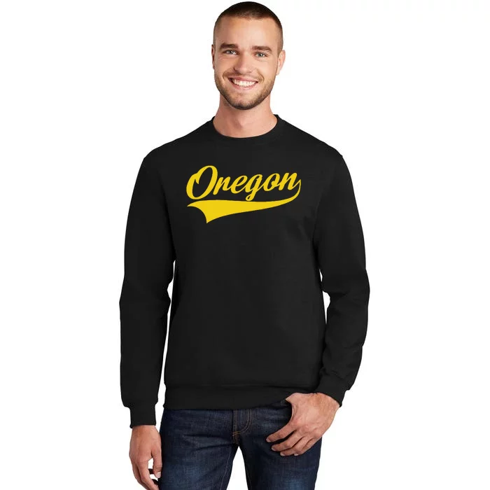 Oregon Throwback Design Print Classic Sweatshirt