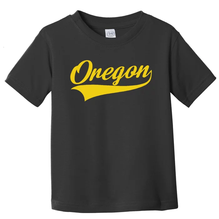 Oregon Throwback Design Print Classic Toddler T-Shirt