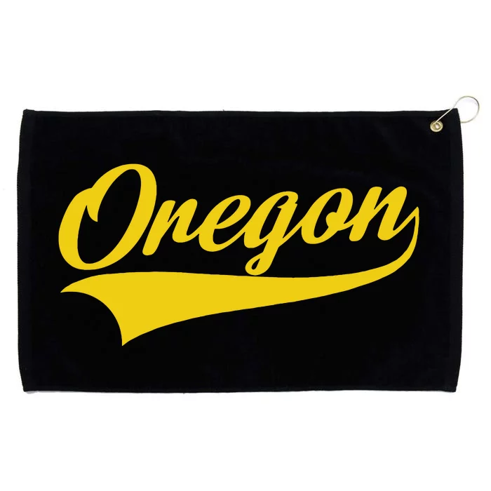 Oregon Throwback Design Print Classic Grommeted Golf Towel