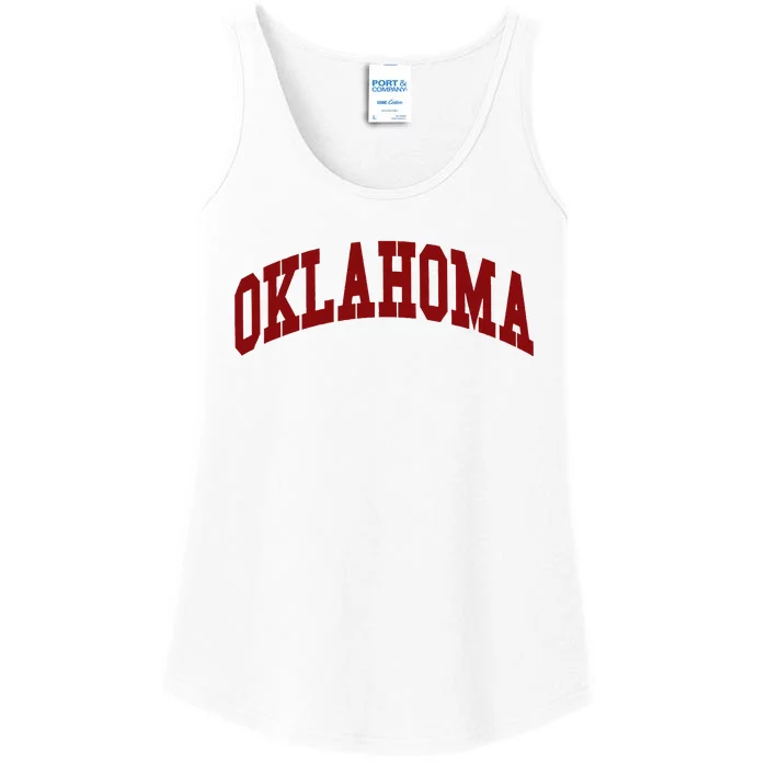 Oklahoma Throwback Design Classic Ladies Essential Tank