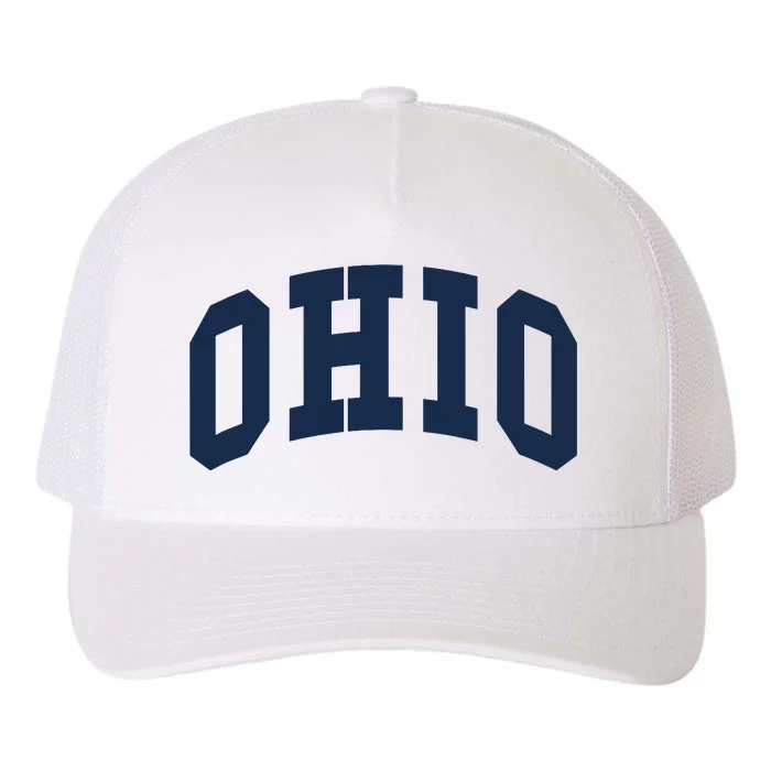 Ohio Throwback Design Classic Yupoong Adult 5-Panel Trucker Hat