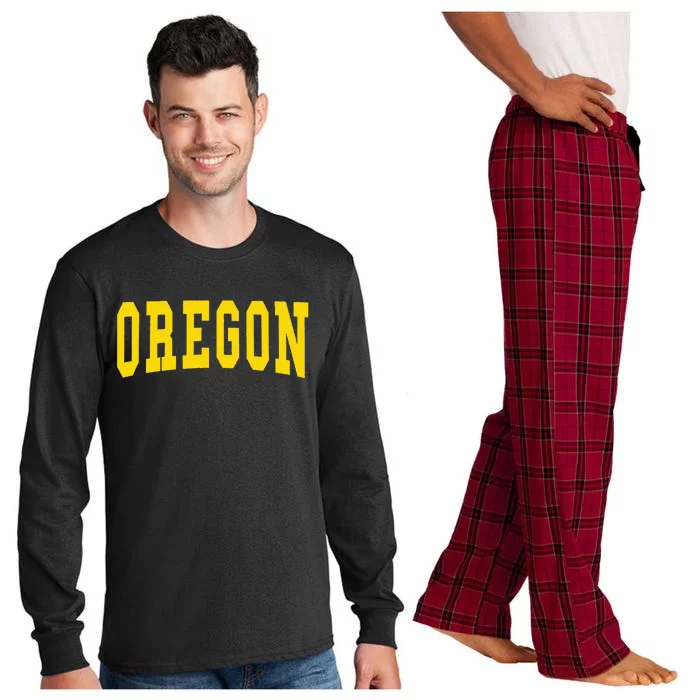 Oregon Throwback Design Classic Long Sleeve Pajama Set