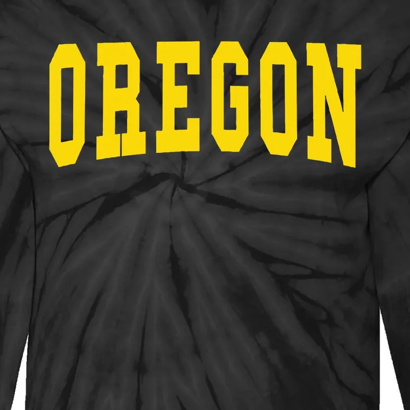 Oregon Throwback Design Classic Tie-Dye Long Sleeve Shirt