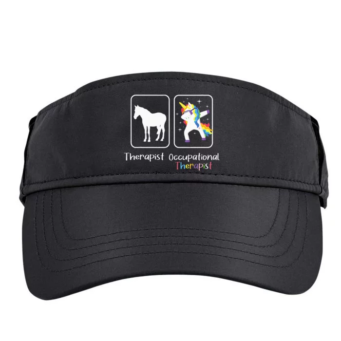 Occupational Therapist Dabbing Unicorn Healthcare Worker Adult Drive Performance Visor