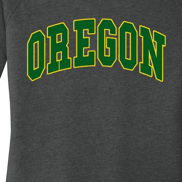 Oregon Throwback Design Classic Women's Perfect Tri Tunic Long Sleeve Shirt