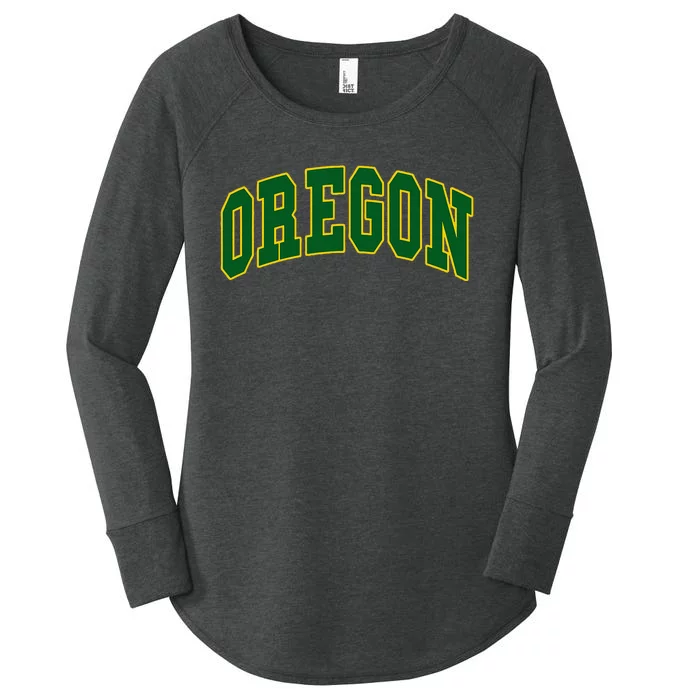 Oregon Throwback Design Classic Women's Perfect Tri Tunic Long Sleeve Shirt