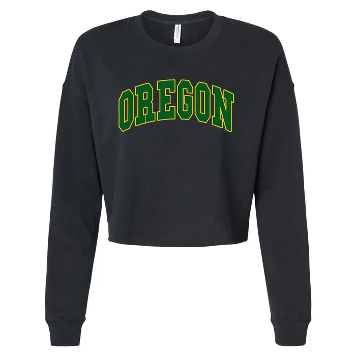 Oregon Throwback Design Classic Cropped Pullover Crew