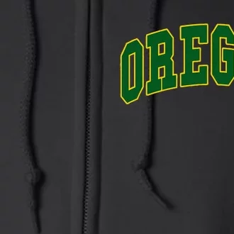 Oregon Throwback Design Classic Full Zip Hoodie