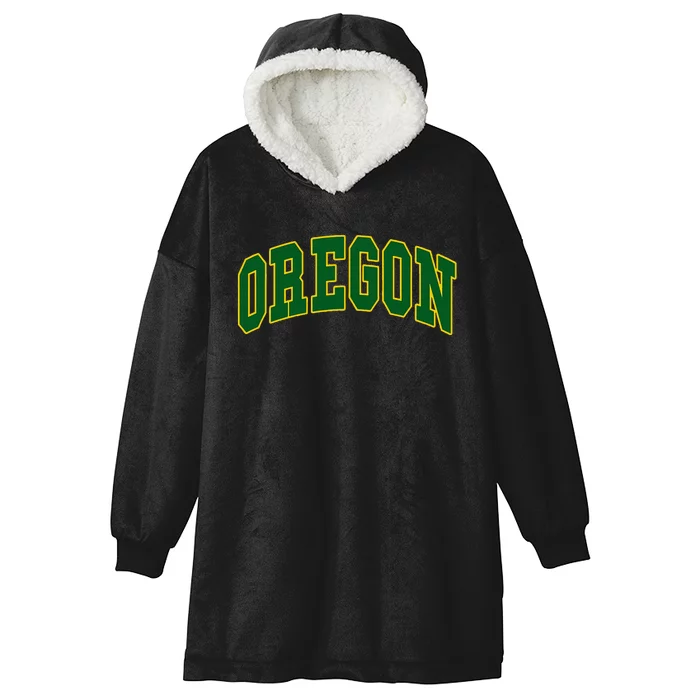 Oregon Throwback Design Hooded Wearable Blanket