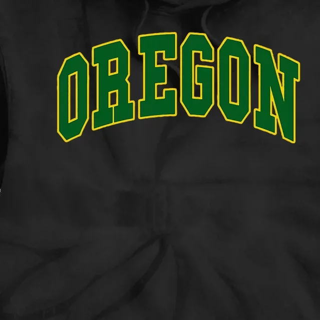 Oregon Throwback Design Tie Dye Hoodie