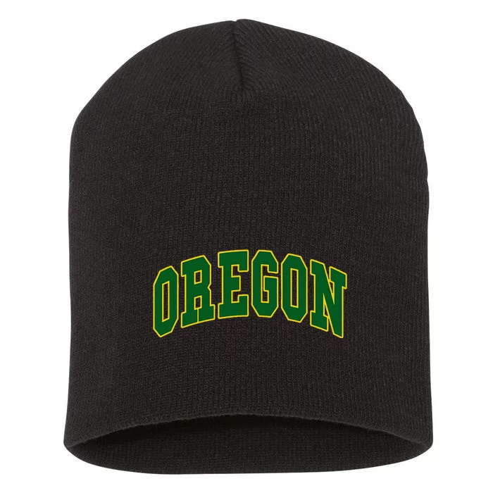 Oregon Throwback Design Short Acrylic Beanie