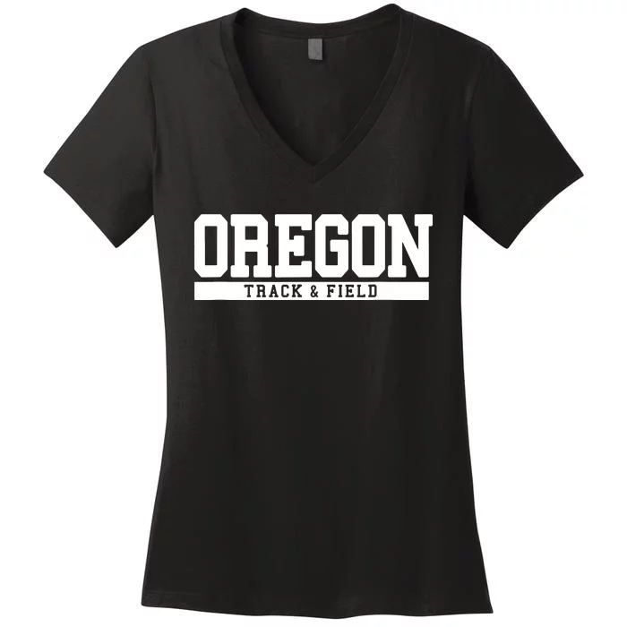 Oregon Track Field Women's V-Neck T-Shirt