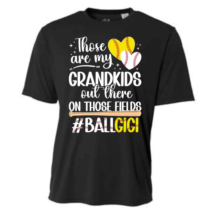 On Those Fields Ball Gigi Softball Baseball Gigi Grandma Gift Cooling Performance Crew T-Shirt