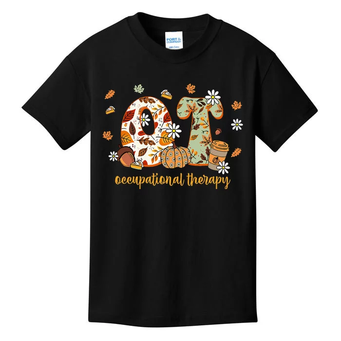 Occupational Therapy Fall Ot Ota Autumn Thanksgiving Kids T-Shirt