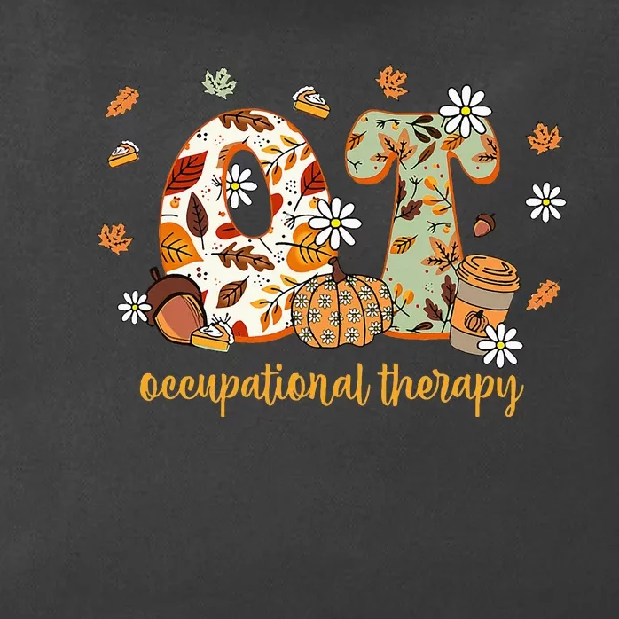 Occupational Therapy Fall Ot Ota Autumn Thanksgiving Zip Tote Bag