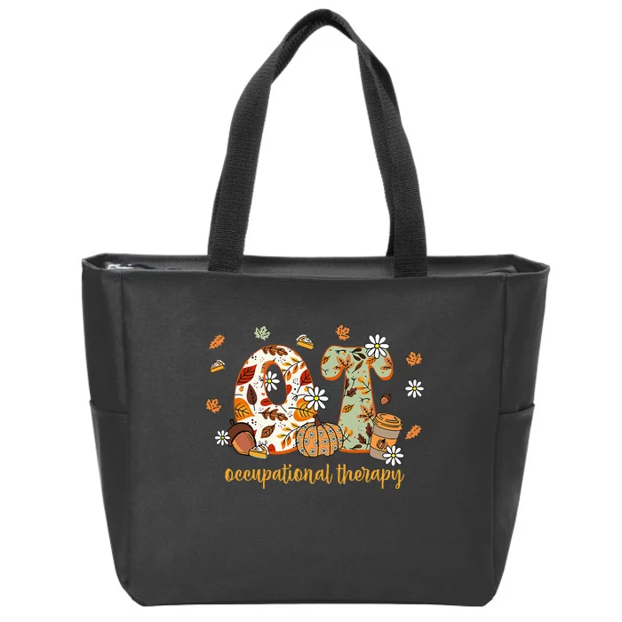 Occupational Therapy Fall Ot Ota Autumn Thanksgiving Zip Tote Bag