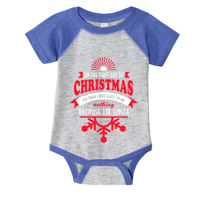 On The First Day Of Christmas My True Love IM Single Gift Infant Baby Jersey Bodysuit