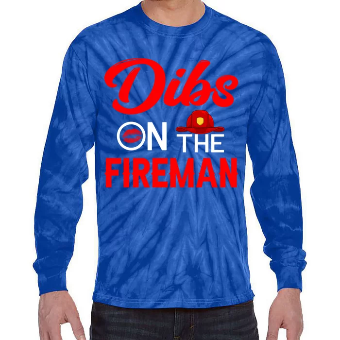 On The Fire Funny Firefighter Firefighting Graphic Gift Tie-Dye Long Sleeve Shirt